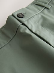 Зеленый - Прямой крой - Стретчевые шорты чинос - Изображение 7 8