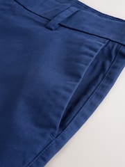 French Blue Straight Fit Stretch Chino Shorts - Image 4 of 5