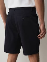 Tamsiai mėlyna/akmens spalvos - Tiesaus kirpimo - Tamprios chino šortai 2 pakuotė - 7 paveikslėlis iš 11