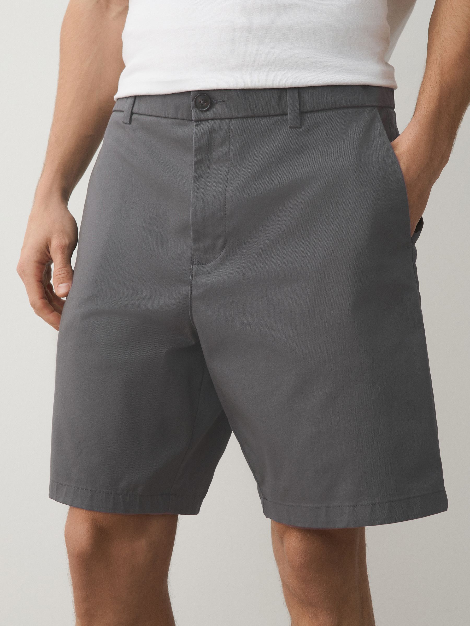 Buy Black/Ink Blue/Charcoal Relaxed Fit Stretch Chino Shorts 3