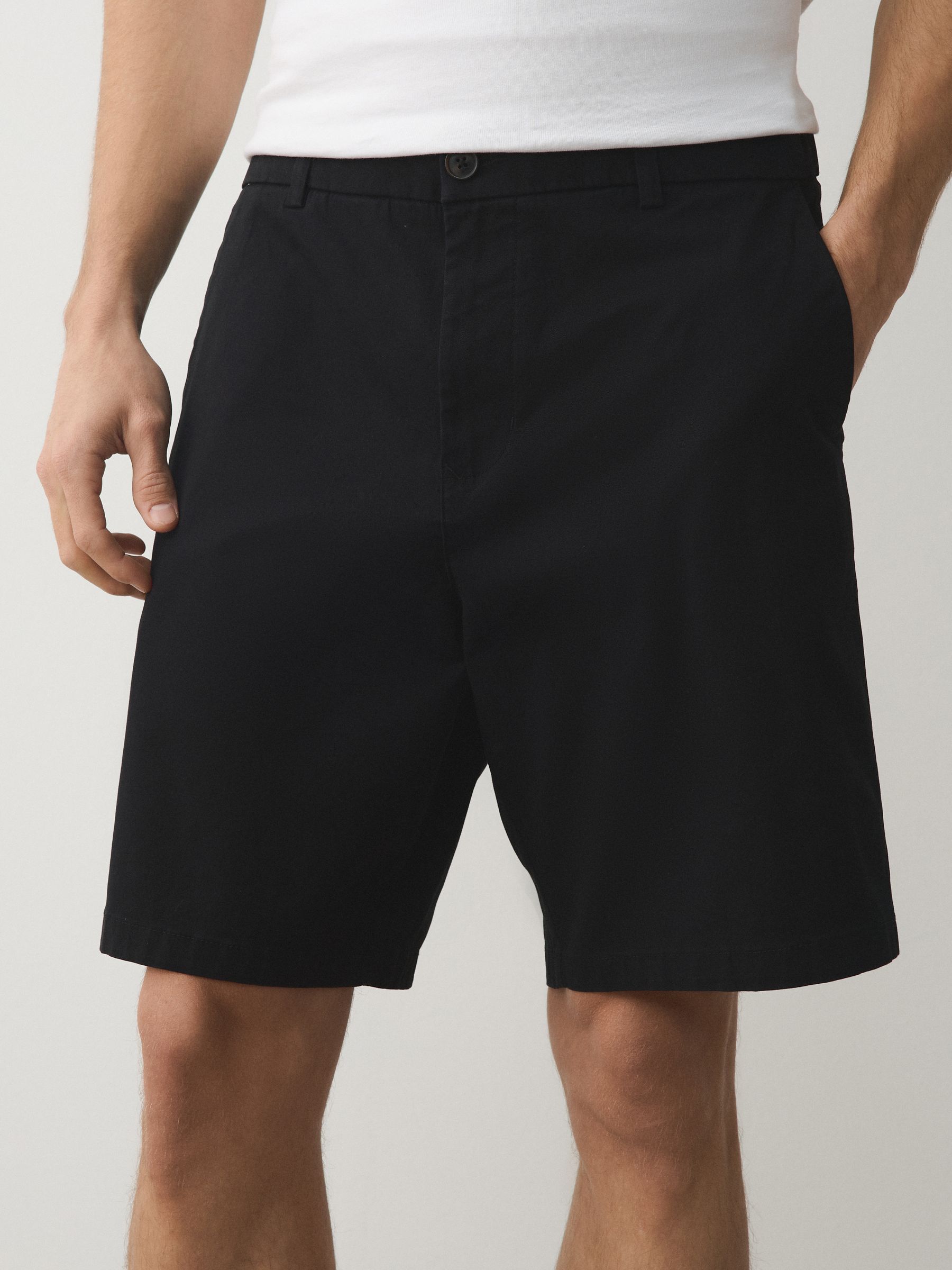 Buy Black/Ink Blue/Charcoal Relaxed Fit Stretch Chino Shorts 3