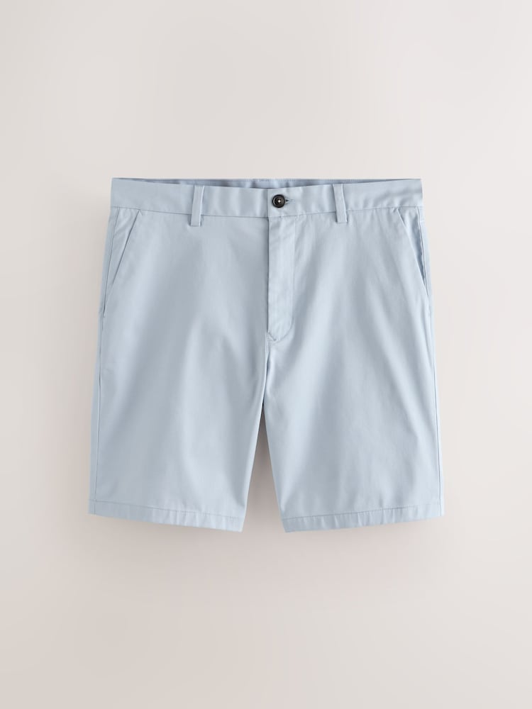 Navy/Light Blue Slim Fit Stretch Chino Shorts 2 Pack - Image 2 of 5