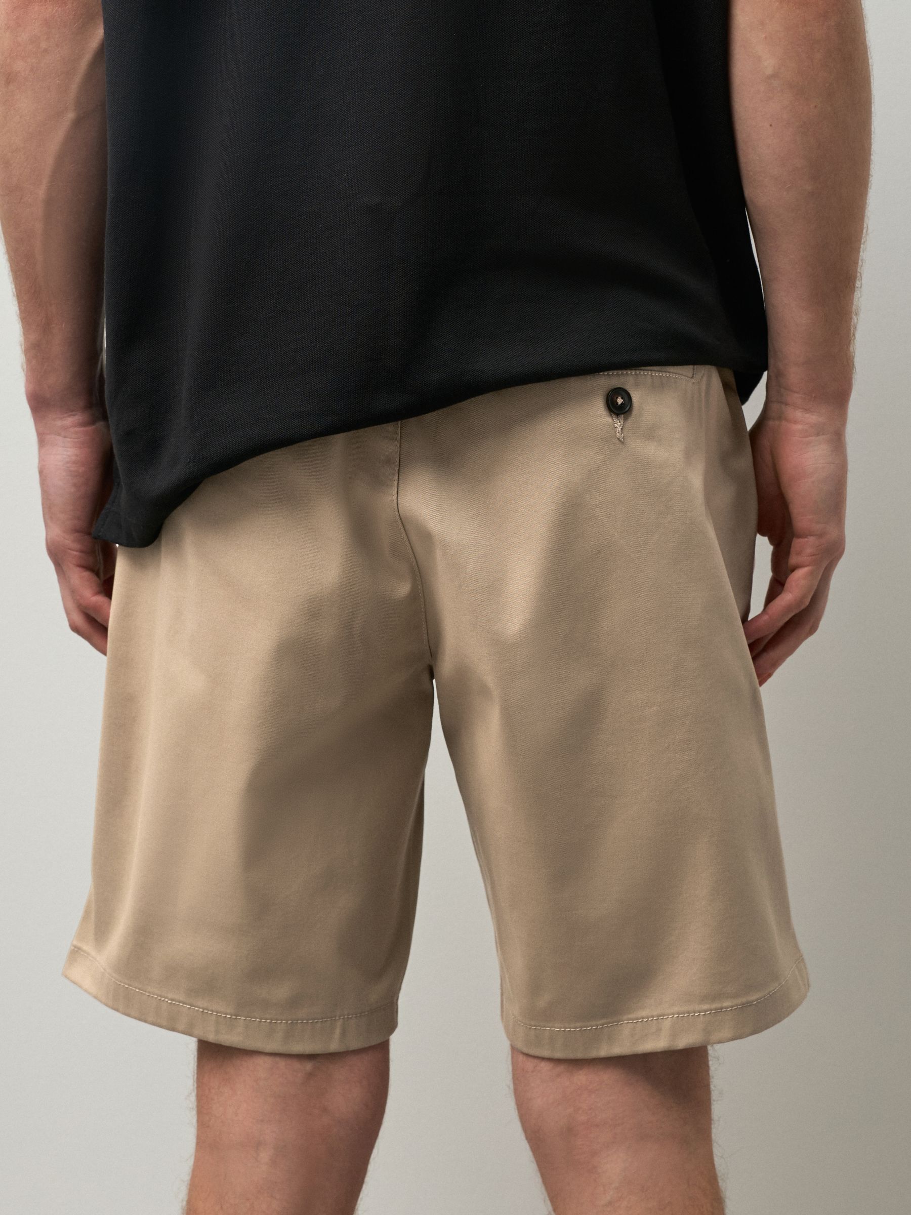 Buy Stone Straight Fit Stretch Chino Shorts from Next USA