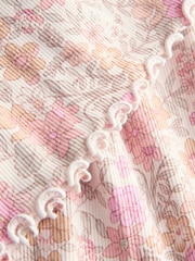 Розовая в цветочек - Платье в рубчик с короткими рукавами (3mths-7yrs) - Изображение 4 4