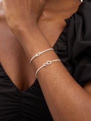 Simply Silver 925 Sterling Silver Infinity Snake Chain Bracelet - Image 2 of 3