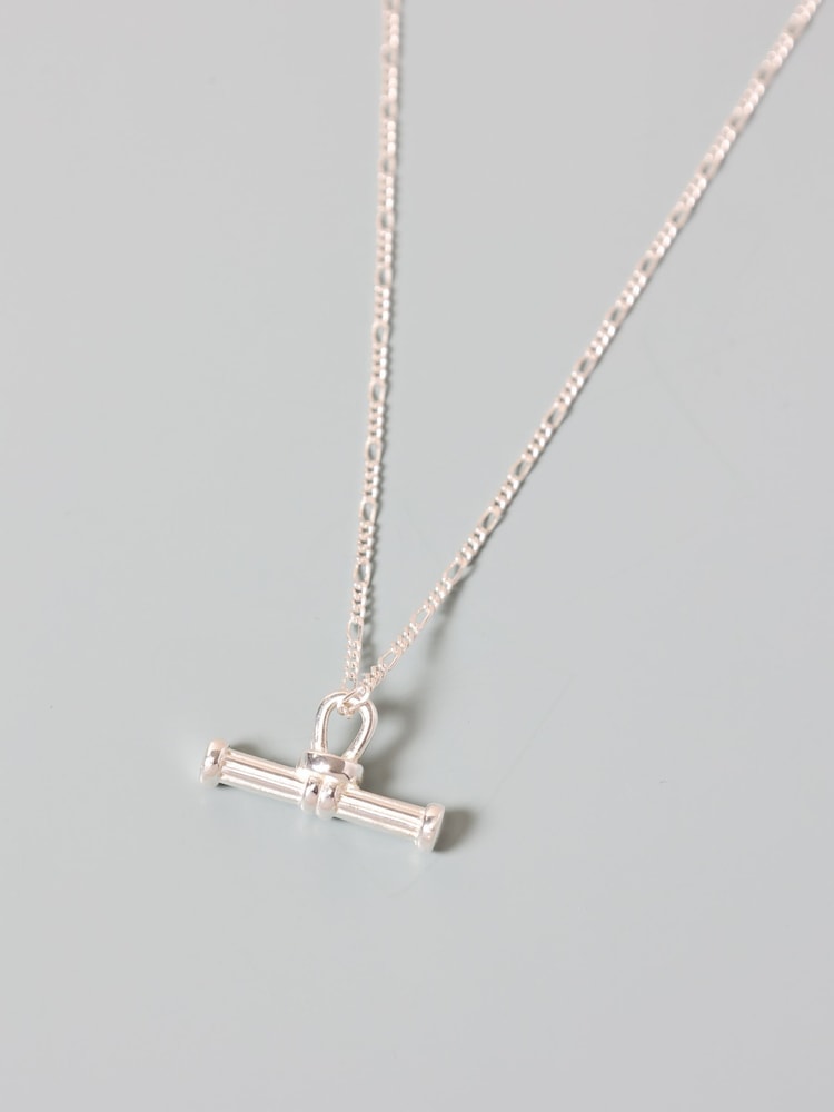 Simply Silver 925 Sterling Silver Textured T-Bar Necklace - Image 1 of 3 Simply Silver 925 Sterling Silver Textured T-Bar Necklace - Image 1 of 3