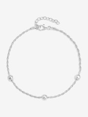 Simply Silver 925 Sterling Silver Polished Station Allway Bracelet - Image 1 of 4