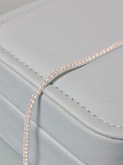Simply Silver 925 Sterling Silver Cubic Zirconia Fine Tennis Bracelet - Image 3 of 3