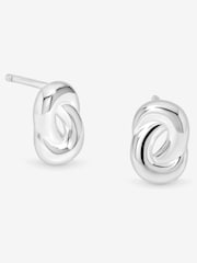 Simply Silver 925 Sterling Silver Polished Fluid Knot Stud Earrings - Image 3 of 3
