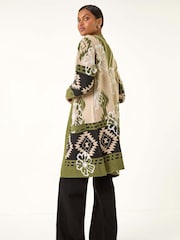 Roman Abstract Jacquard Hooded Cardigan - Imagem 3 de 5