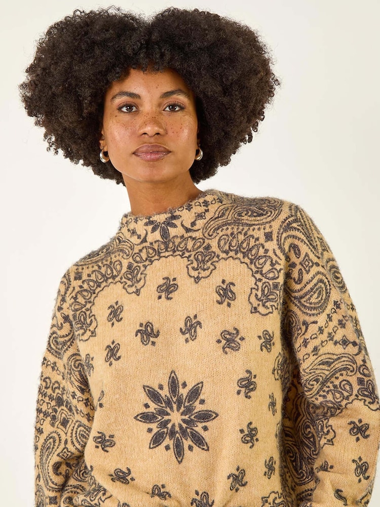 Roman Abstract Floral Knit Jumper - Imagem 2 de 5