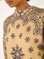 Roman Abstract Floral Knit Jumper - Imagem 5 de 5