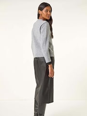 Roman Grey Embellished Knit Jumper - Image 3 of 5