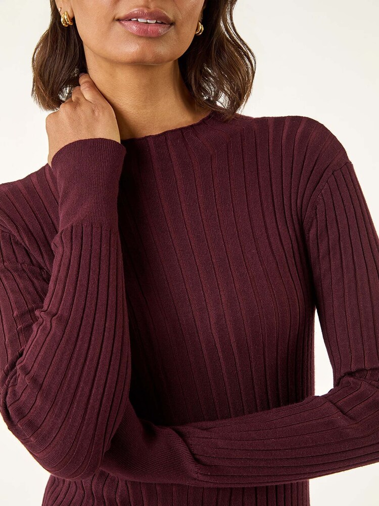 Roman Red Ribbed Detail Knitted Jumper - Image 5 of 5 Roman Red Ribbed Detail Knitted Jumper - Image 5 of 5