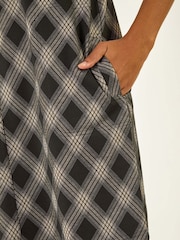 Roman Grey Check Print T-Shirt Stretch Dress - Image 5 of 5