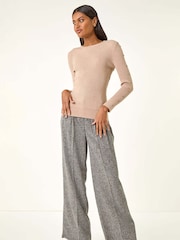 Roman Button Ribbed Knit Jumper - Imagem 2 de 5