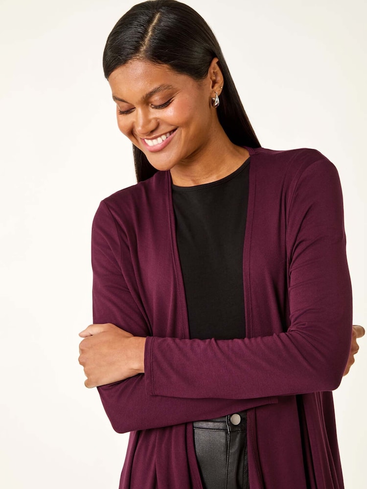 Roman Red Waterfall Stretch Cardigan - Image 1 of 5 Roman Red Waterfall Stretch Cardigan - Image 1 of 5
