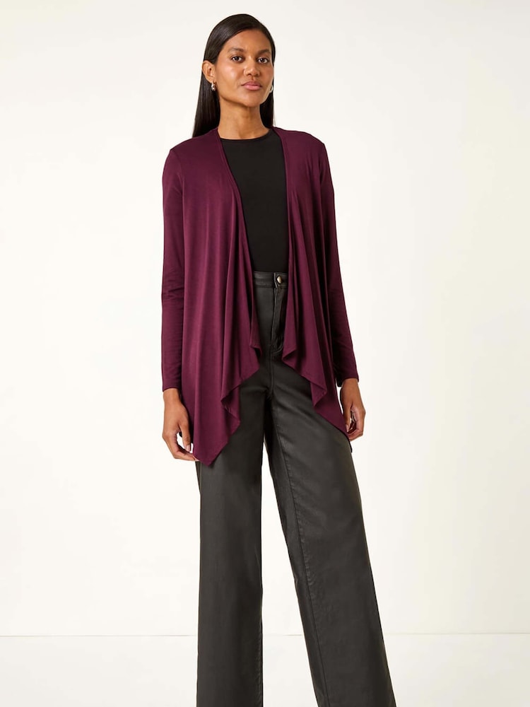 Roman Red Waterfall Stretch Cardigan - Image 2 of 5 Roman Red Waterfall Stretch Cardigan - Image 2 of 5