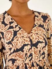 Roman Black Paisley Print Tunic Top - Image 5 of 5