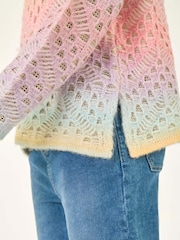 Roman Pink Ombre Rainbow Knit Jumper - Image 5 of 5