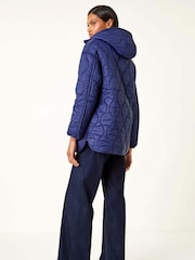 Azul - Roman Quilted Hooded Coat - Imagem 3 de 5