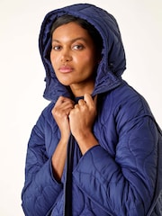 Azul - Roman Quilted Hooded Coat - Imagem 5 de 5