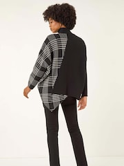 Roman Black Plaid High Neck Knit Jumper - Image 3 of 5