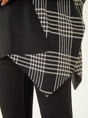 Roman Black Plaid High Neck Knit Jumper - Image 5 of 5