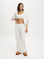 Cotton On White Departure Lounge Wide Leg Joggers - Image 1 of 5