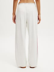 Cotton On White Departure Lounge Wide Leg Joggers - Image 5 of 5