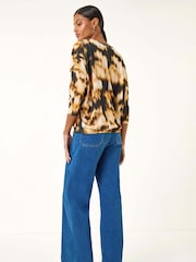 Roman Natural Printed V-Neck Stretch T-Shirt - Image 5 of 5