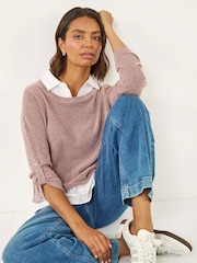 Roman Mock Shirt Textured Knit Jumper - Imagem 1 de 5