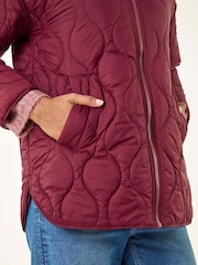 Vermelho - Roman Quilted Hooded Coat - Imagem 5 de 5
