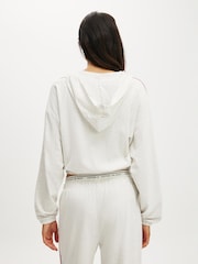 Cotton On White Departure Lounge Crop Hoodie - Image 2 of 4
