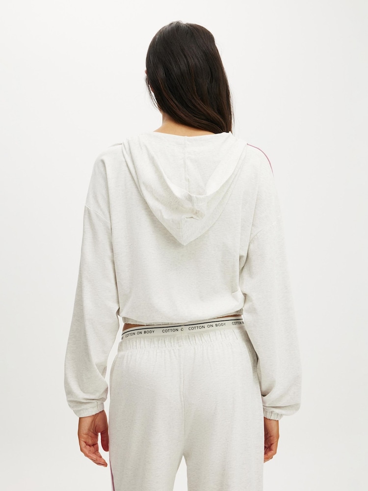Cotton On White Departure Lounge Crop Hoodie - Image 2 of 4 Cotton On White Departure Lounge Crop Hoodie - Image 2 of 4