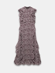 Mint Velvet Red Burgundy Printed Maxi Dress - Image 7 of 8