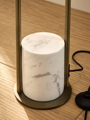 Brass Harlington Marble Floor Lamp - Image 3 of 7