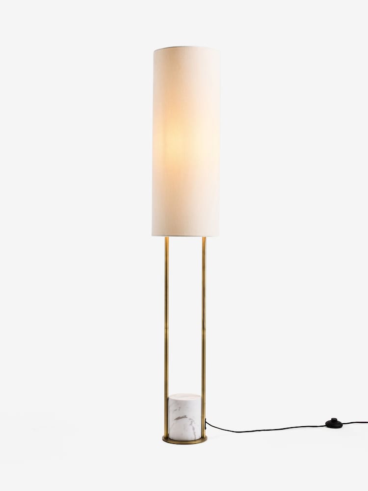 Brass Harlington Marble Floor Lamp - Image 7 of 7