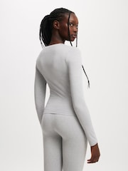 Cotton On Grey Ultra Soft Plunge Front Long Sleeve  Tshirts - Image 2 of 4