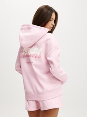 Cotton On Pink Plush Premium Graphic Hoodie - Image 2 of 5