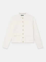 Mint Velvet Cream Cream Cotton Blend Collar Cardigan - Image 7 of 8