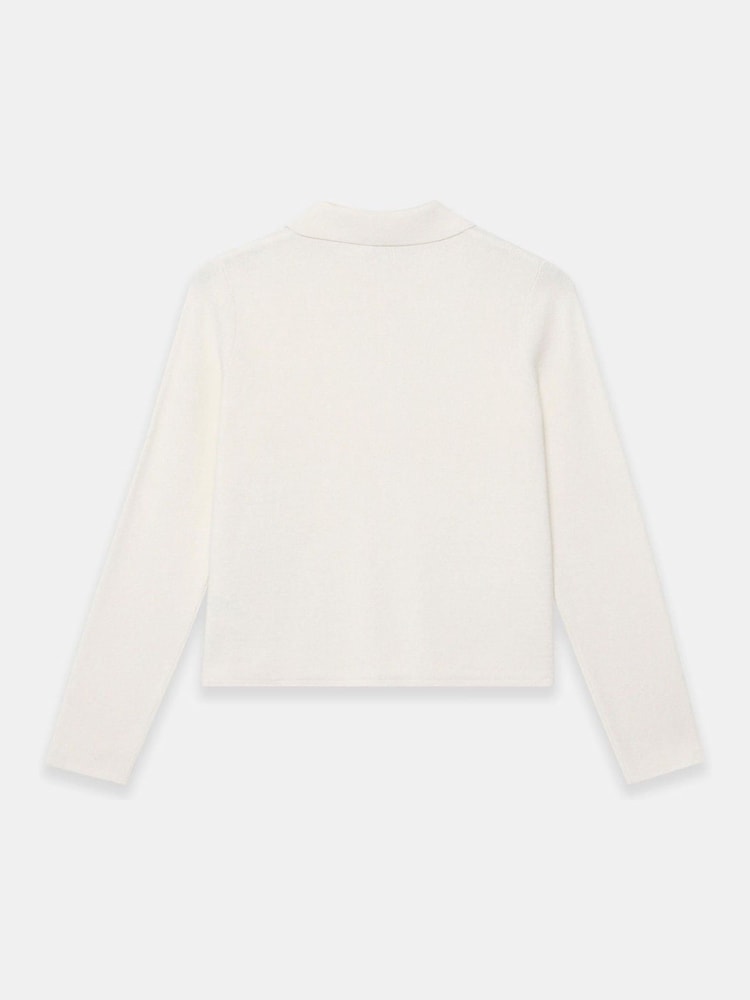 Mint Velvet Cream Cream Cotton Blend Collar Cardigan - Image 8 of 8