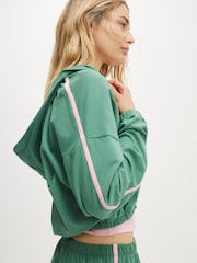 Cotton On Green Departure Lounge Crop Hoodie - Image 4 of 5