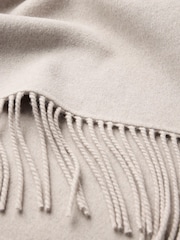 Mint Velvet Brown Neutral Wool Blend Fringed Poncho - Image 3 of 3