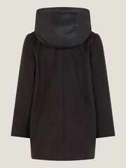 Monsoon Black Zip Through Hooded Peacoat - Image 2 of 3