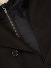 Monsoon Black Zip Through Hooded Peacoat - Image 3 of 3