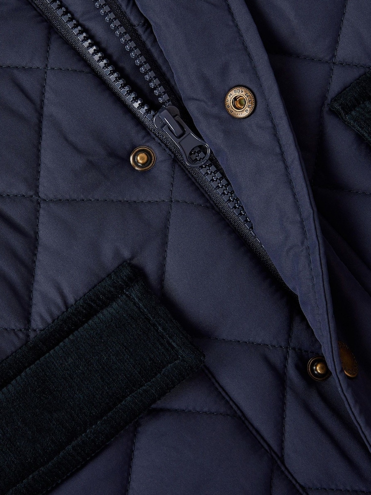 Monsoon Blue Corduroy Collar Quilted Jacket - Image 4 of 4