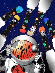 United Odd Socks 6 Packs Black Solar System Mens Socks - Image 5 of 5
