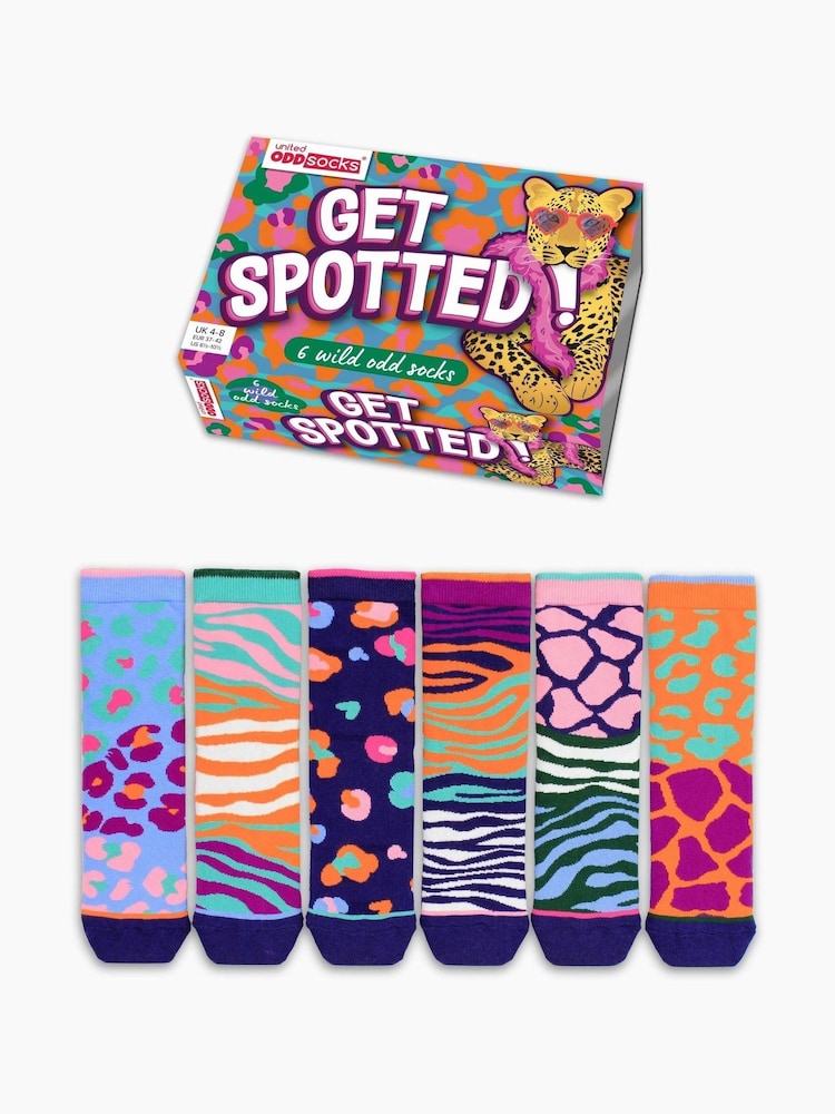 United Odd Socks Purple Spotty Ladies Socks 6 pack - Image 1 of 4 United Odd Socks Purple Spotty Ladies Socks 6 pack - Image 1 of 4