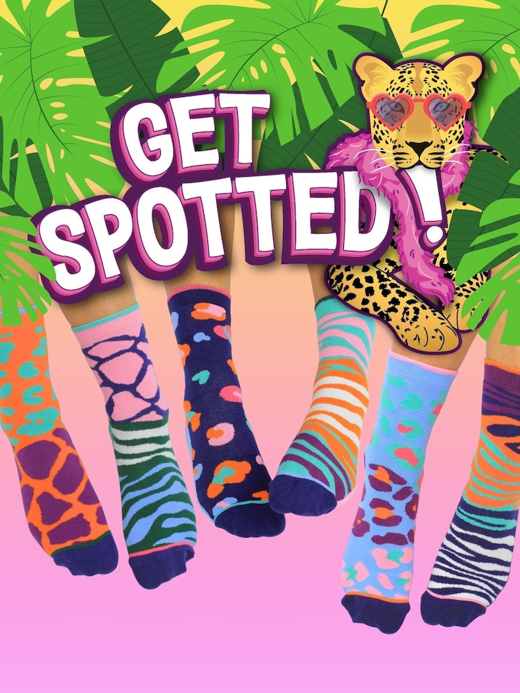 United Odd Socks Purple Spotty Ladies Socks 6 pack - Image 4 of 4